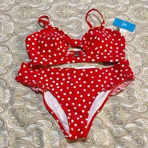 Cupshe Red Polka Dot Bikini